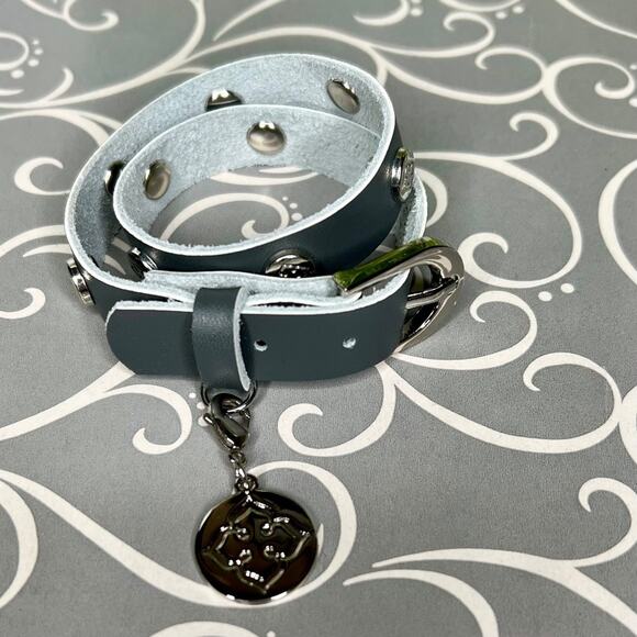 PopCharm Leather Bracelet - Gray - Picture 1 of 7